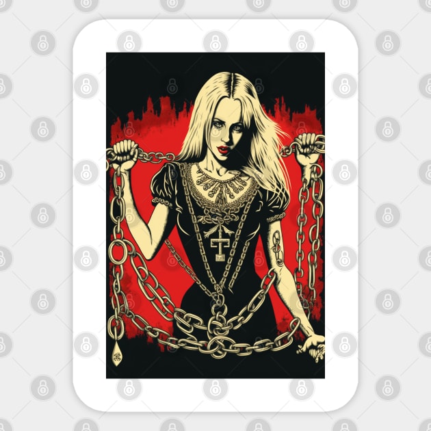 Alice, in Chains Sticker by The House of Hurb